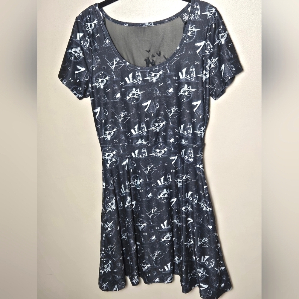 Hot Topic Nightmare Before Christmas Embroidered Back Whimsygoth Dress, Medium